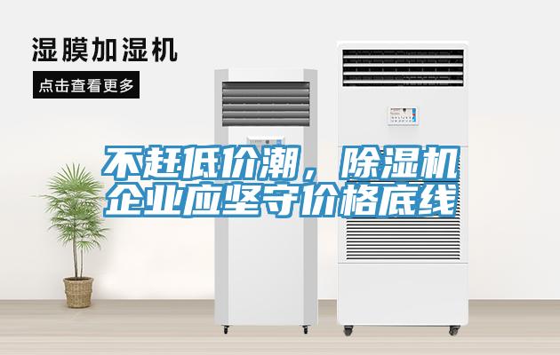 不趕低價潮，除濕機企業應堅守價格底線