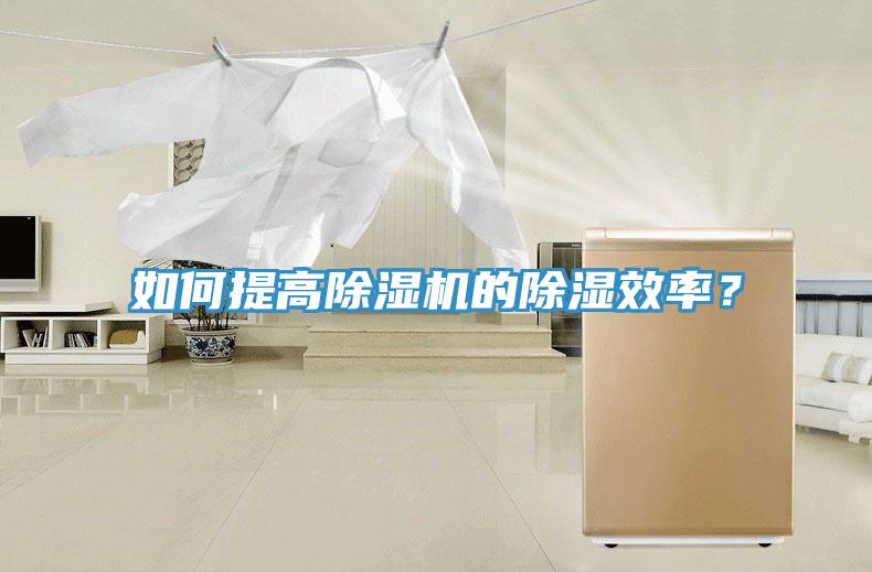 如何提高除濕機的除濕效率？