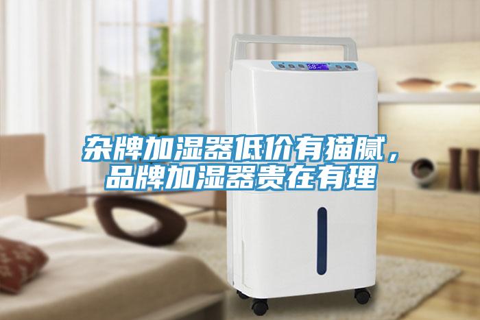 雜牌加濕器低價有貓膩，品牌加濕器貴在有理