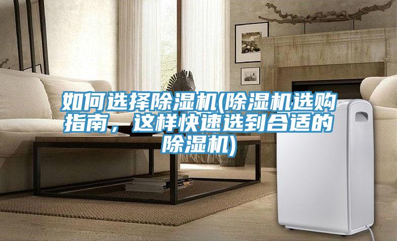 如何選擇除濕機(除濕機選購指南，這樣快速選到合適的除濕機)