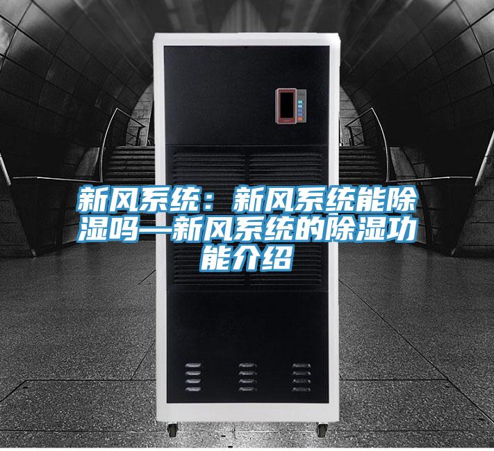 新風系統:新風系統能除濕嗎—新風系統的除濕功能介紹